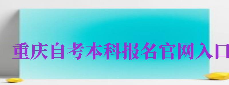 重庆自考本科报名官网入口